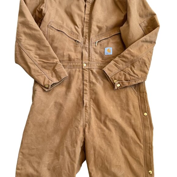 Vintage Carhartt Insulated Duck Carpenter Workwear Coveralls Union Labor USA - Picture 4 of 8
